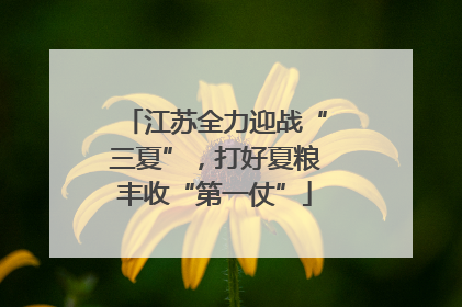 江苏全力迎战“三夏”，打好夏粮丰收“第一仗”