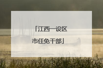 江西一设区市任免干部