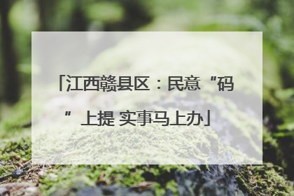 江西赣县区：民意“码”上提 实事马上办