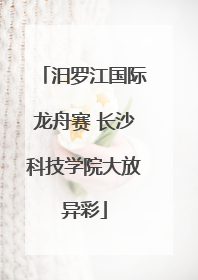 汨罗江国际龙舟赛 长沙科技学院大放异彩