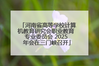河南省高等学校计算机教育研究会职业教育专业委员会 2025 年会在三门峡召开