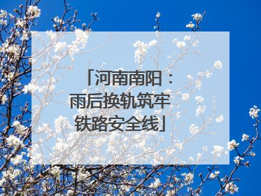 河南南阳：雨后换轨筑牢铁路安全线