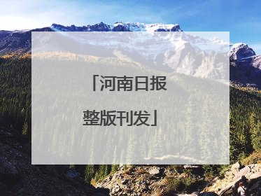 河南日报整版刊发