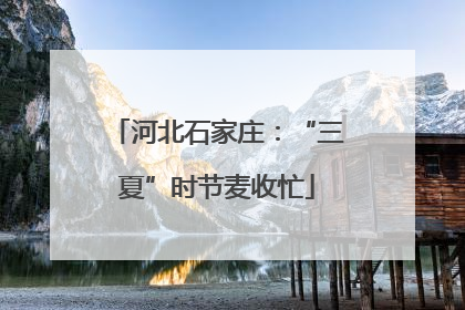 河北石家庄：“三夏”时节麦收忙