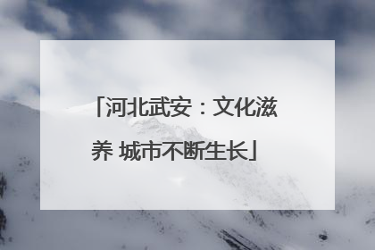 河北武安：文化滋养 城市不断生长