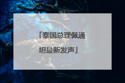 泰国总理佩通坦最新发声