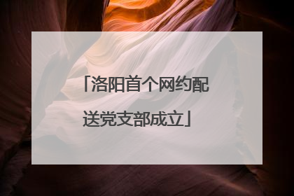 洛阳首个网约配送党支部成立