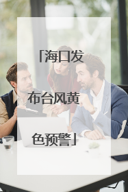 海口发布台风黄色预警
