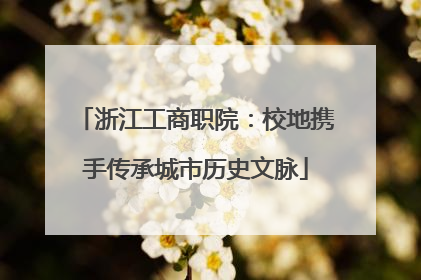 浙江工商职院：校地携手传承城市历史文脉