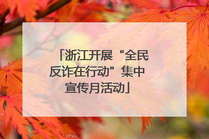 浙江开展“全民反诈在行动”集中宣传月活动
