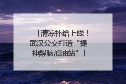 清凉补给上线！武汉公交打造“提神醒脑加油站”