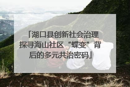 湖口县创新社会治理 探寻海山社区“蝶变”背后的多元共治密码