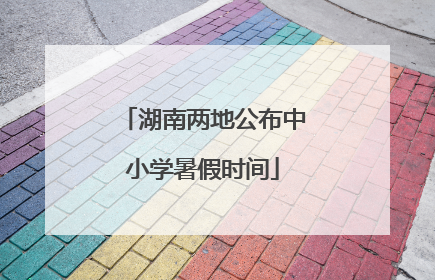 湖南两地公布中小学暑假时间
