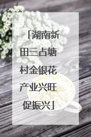 湖南新田三占塘村金银花产业兴旺促振兴