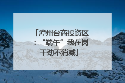 漳州台商投资区：“端午”我在岗 干劲不消减