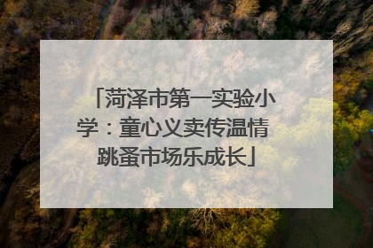 菏泽市第一实验小学：童心义卖传温情 跳蚤市场乐成长