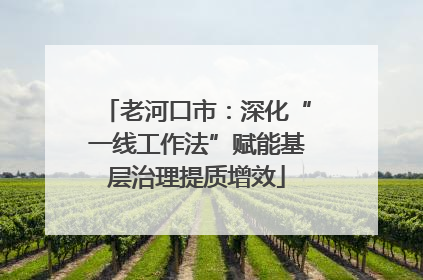 老河口市：深化“一线工作法”赋能基层治理提质增效