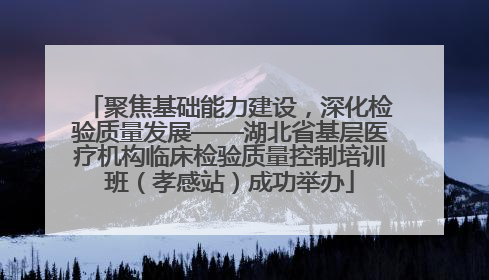 聚焦基础能力建设，深化检验质量发展——湖北省基层医疗机构临床检验质量控制培训班（孝感站）成功举办