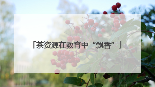 茶资源在教育中“飘香”