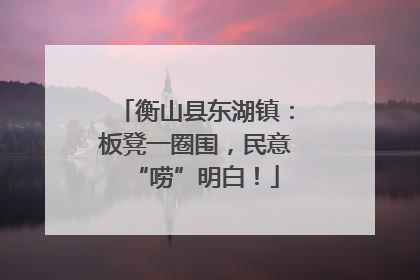 衡山县东湖镇：板凳一圈围，民意“唠”明白！