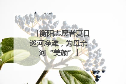 衡阳志愿者夏日巡河净滩，为母亲河“美颜”