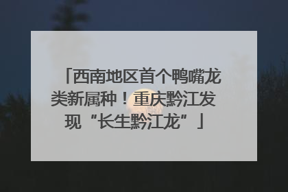 西南地区首个鸭嘴龙类新属种！重庆黔江发现“长生黔江龙”