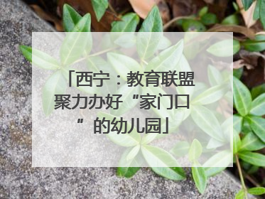 西宁：教育联盟聚力办好“家门口”的幼儿园