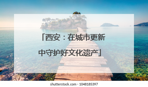 西安：在城市更新中守护好文化遗产