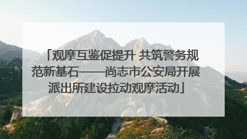观摩互鉴促提升 共筑警务规范新基石——尚志市公安局开展派出所建设拉动观摩活动