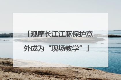 观摩长江江豚保护意外成为“现场教学”