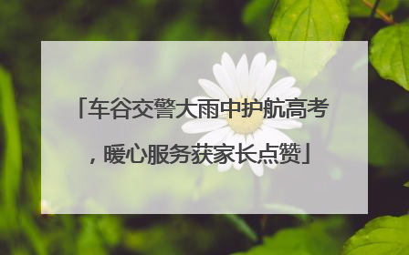 车谷交警大雨中护航高考，暖心服务获家长点赞
