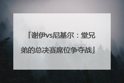 谢伊vs尼基尔：堂兄弟的总决赛席位争夺战