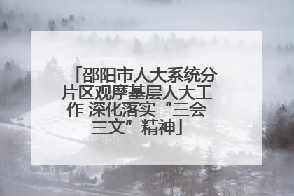 邵阳市人大系统分片区观摩基层人大工作 深化落实“三会三文”精神