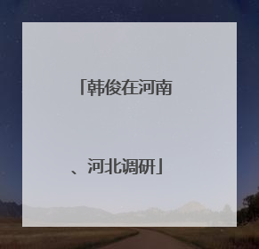 韩俊在河南、河北调研
