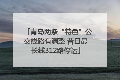 青岛两条“特色”公交线路有调整 昔日最长线312路停运