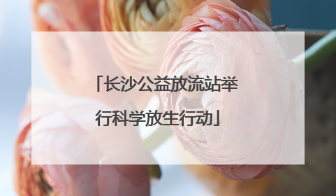 长沙公益放流站举行科学放生行动