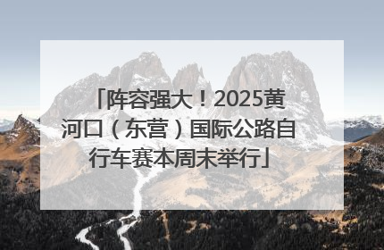 阵容强大！2025黄河口（东营）国际公路自行车赛本周末举行