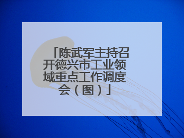 陈武军主持召开德兴市工业领域重点工作调度会（图）