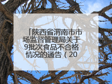 陕西省渭南市市场监督管理局关于9批次食品不合格情况的通告（2025年第9期）