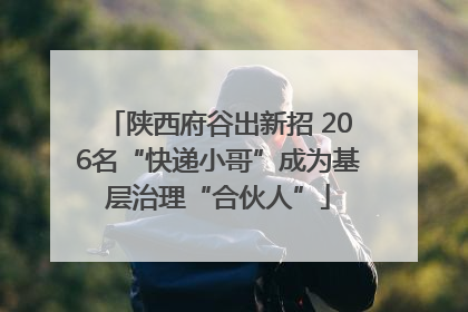 陕西府谷出新招 206名“快递小哥”成为基层治理“合伙人”
