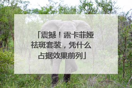 震撼！露卡菲娅祛斑套装，凭什么占据效果前列