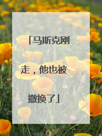 马斯克刚走，他也被撤换了