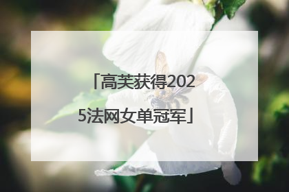 高芙获得2025法网女单冠军