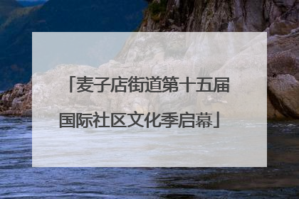 麦子店街道第十五届国际社区文化季启幕
