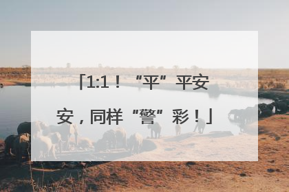 1:1！“平”平安安，同样“警”彩！