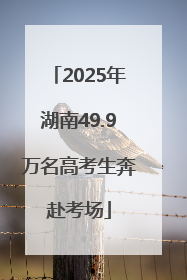 2025年湖南49.9万名高考生奔赴考场