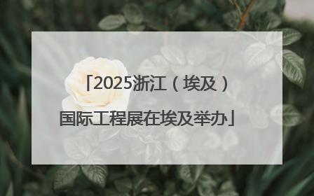 2025浙江（埃及）国际工程展在埃及举办