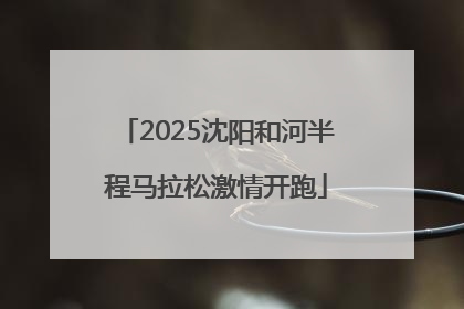 2025沈阳和河半程马拉松激情开跑