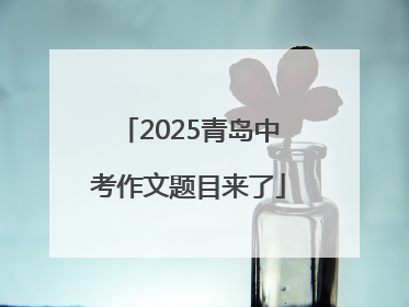 2025青岛中考作文题目来了
