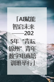 AI赋能 智启未来——2025年“青耘锦州”青年数字电商培训班举行